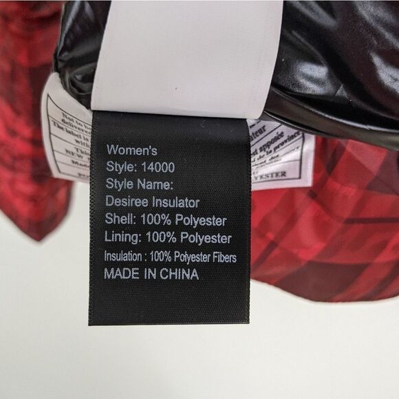 Obermeyer Desiree Insulator Red Black Plaid Insulated Jacket XS - Picture 9 of 10